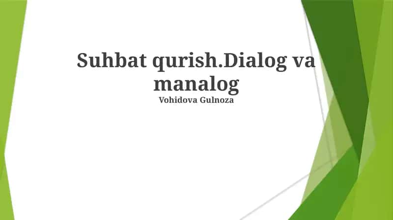 Dialog va monologning farqlari