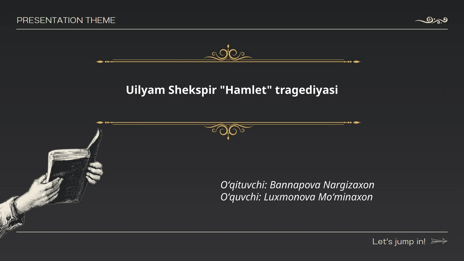 Uilyam Shekspir "Hamlet" tragediyasi