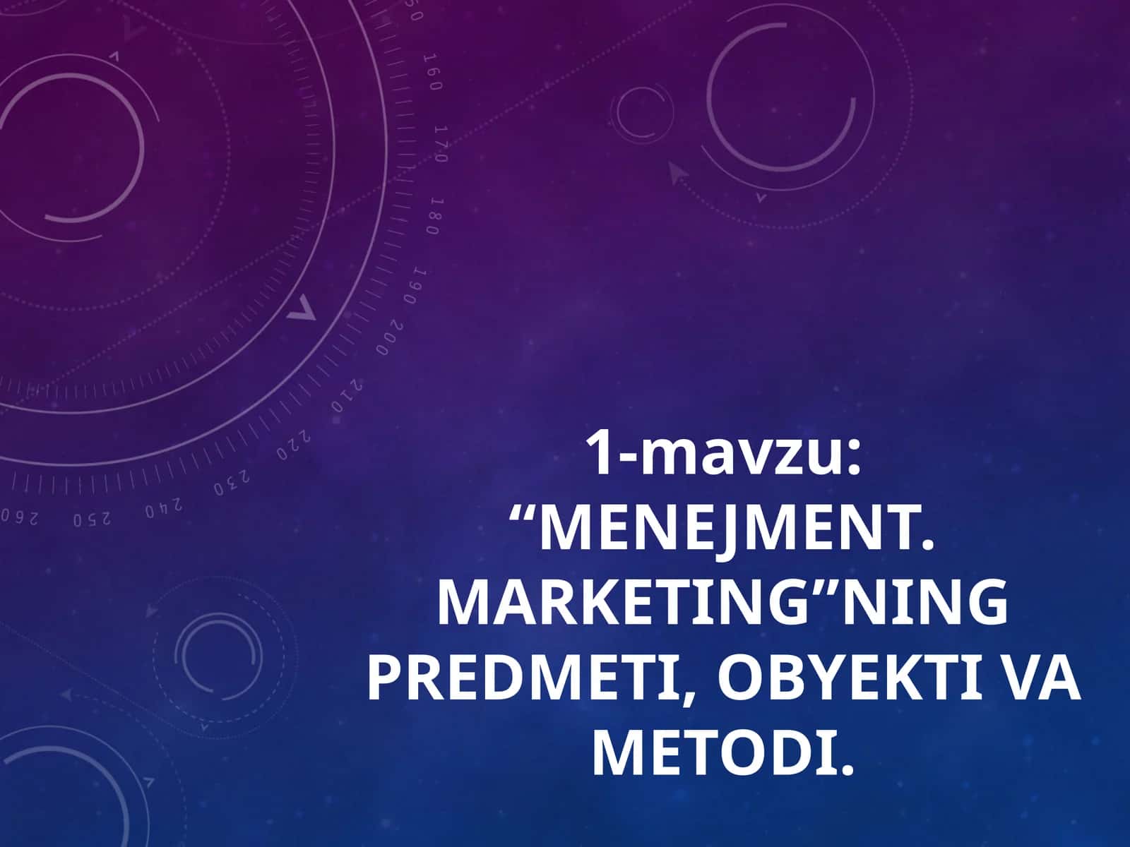 MENEJMENT. MARKETING