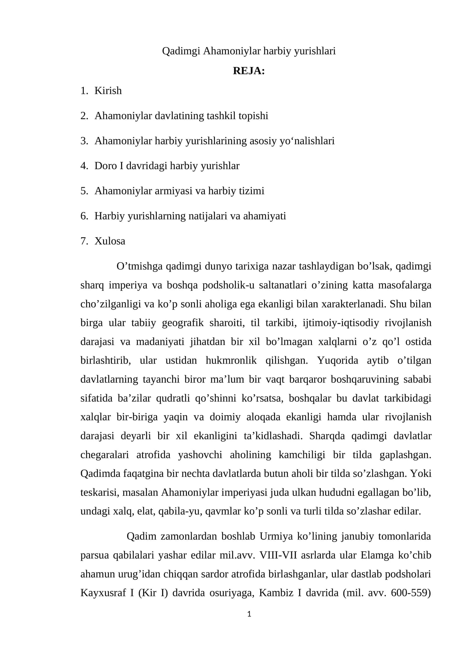 Qadimgi Ahamoniylar harbiy yurishlari