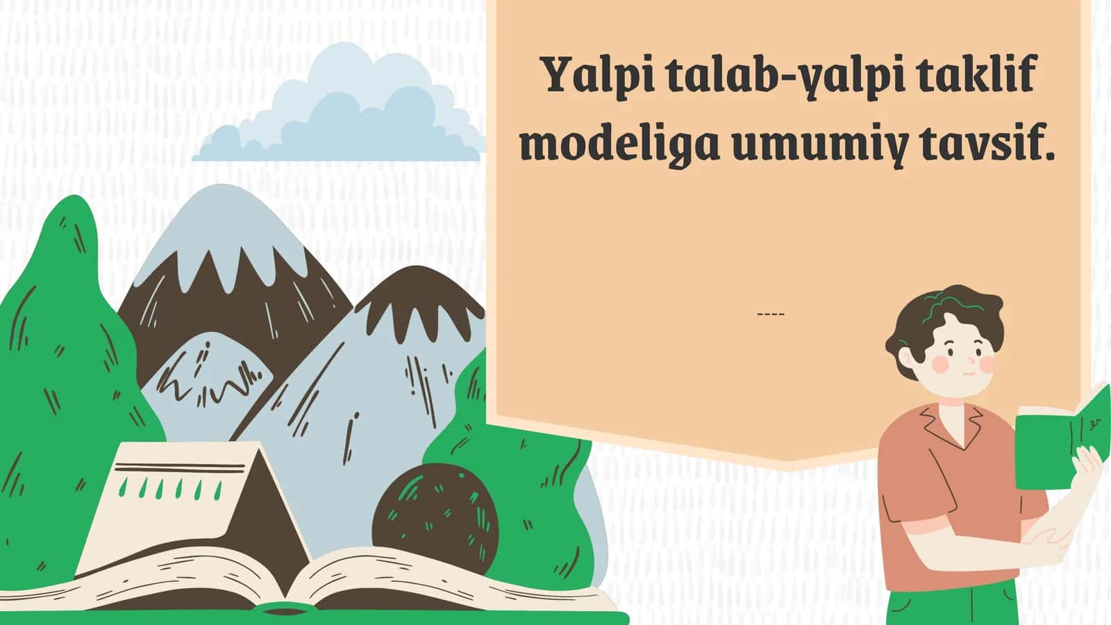 Yalpi talab-yalpi taklif modeliga umumiy tavsif.