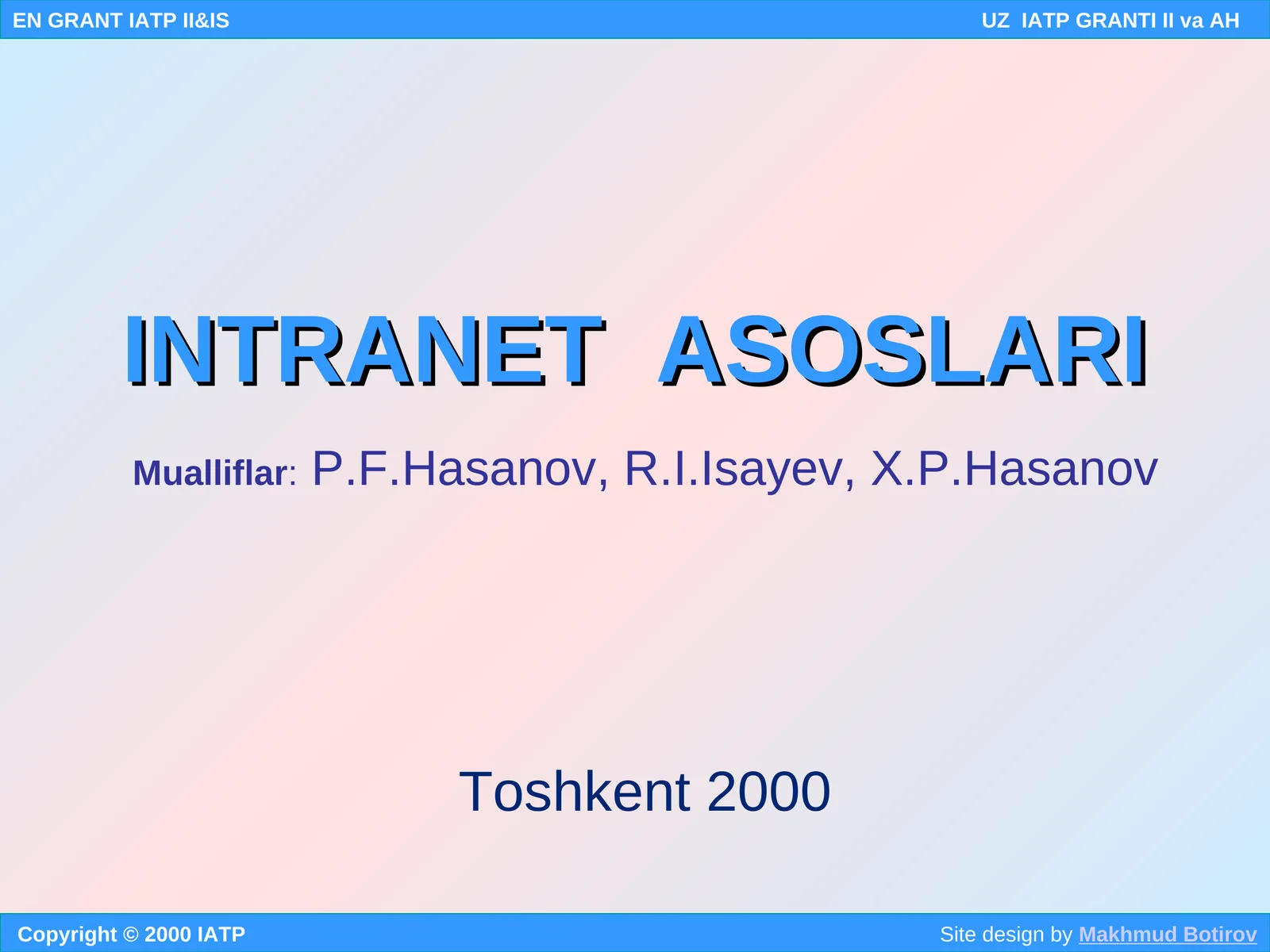 INTRANET ASOSLARI