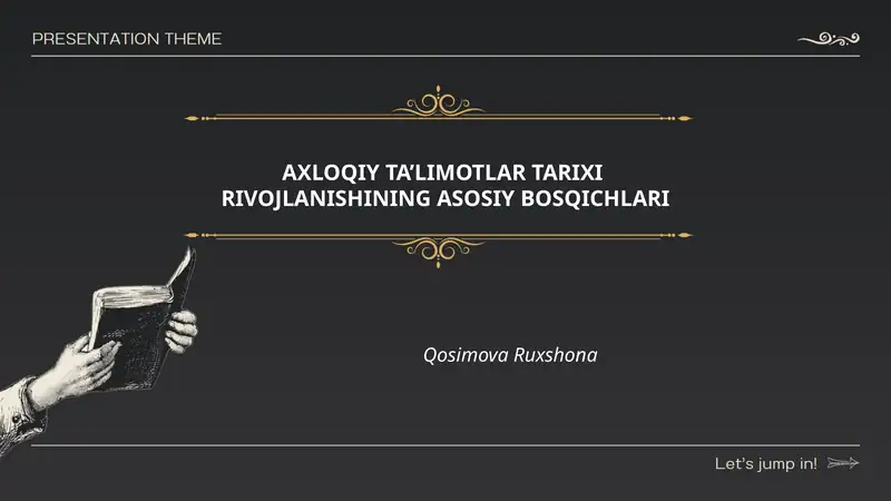AXLOQIY TA’LIMOTLAR TARIXI
