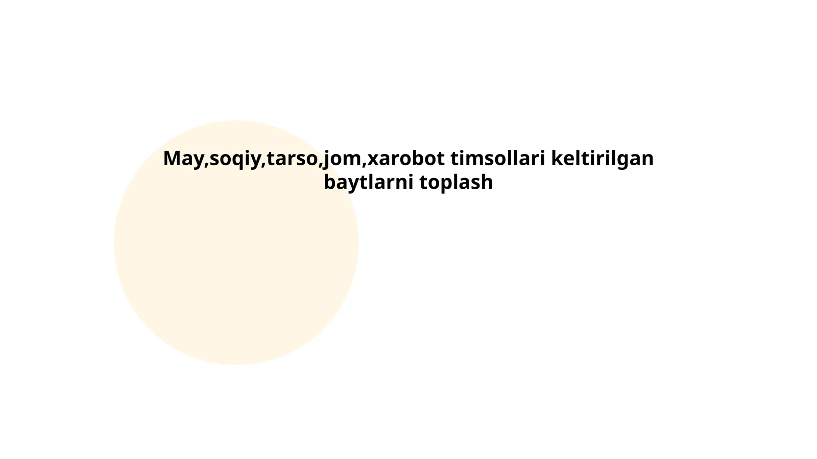 May soqiysi tahlili