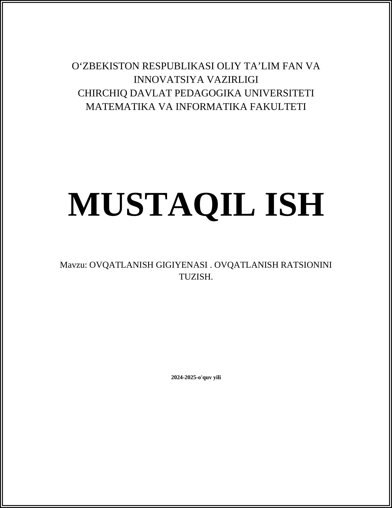 OVQATLANISH GIGIYENASI