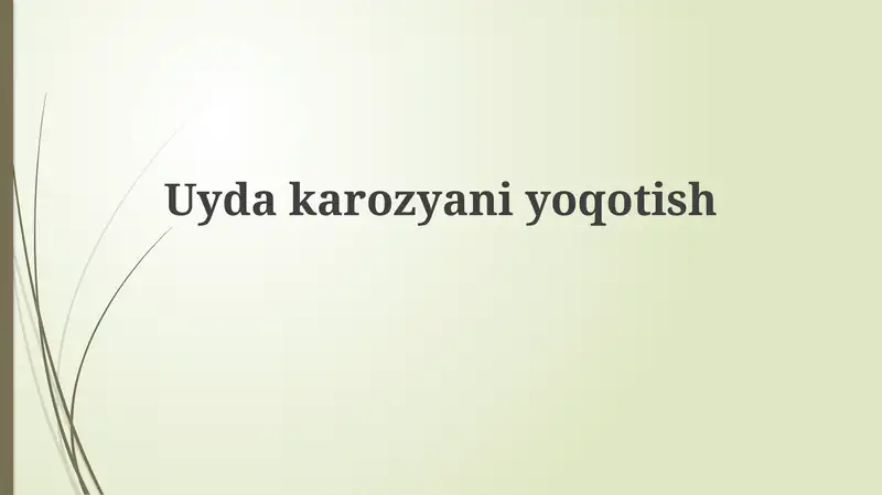 Uydakarozyaniyoqotish
