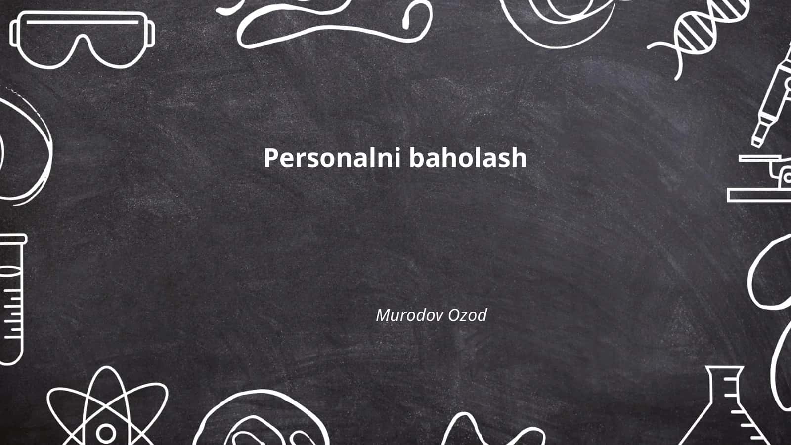 Shaxsiy baholash