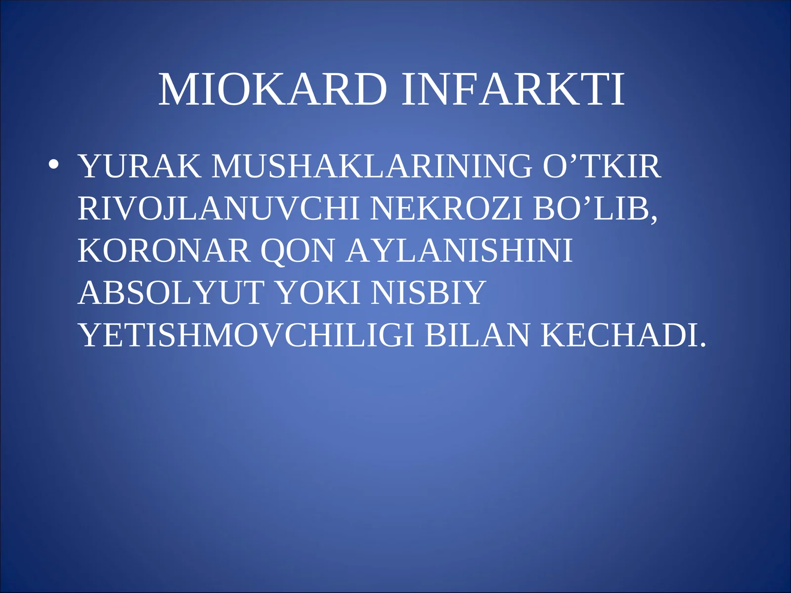 MIOKARD INFARKTI