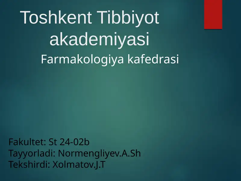 Nikotinzm va uning asoratlari