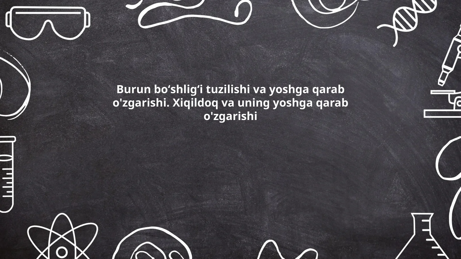 Burun boʻshligʻi tuzilishi va yoshga qarab o'zgarishi