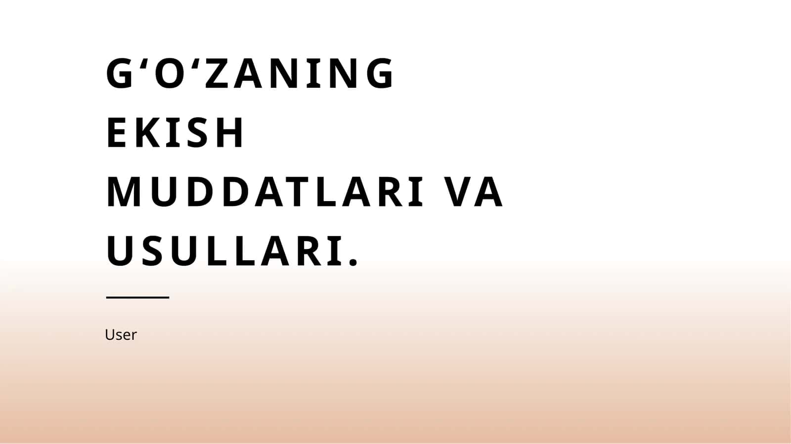 Gʻoʻzaning ekish muddatlari va usullari