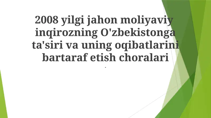 Moliyaviy va Pul-kredit Siyosati Javoblari