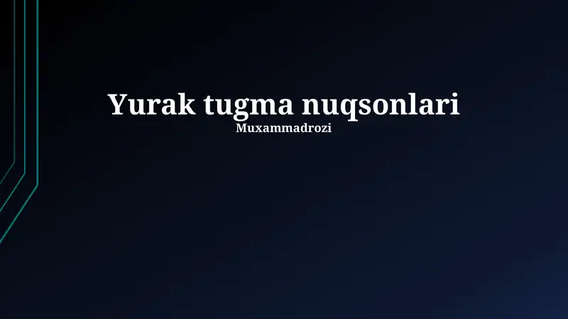 Yurak tugma nuqsonlari