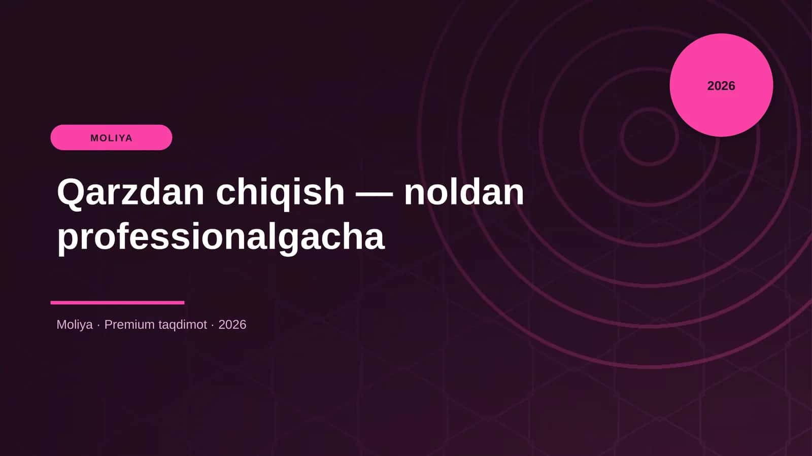 Qarzdan chiqish — noldan professionalgacha