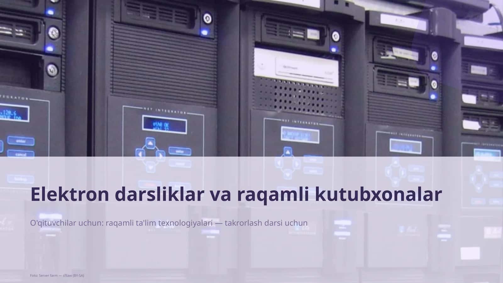 Elektron darsliklar va raqamli kutubxonalar