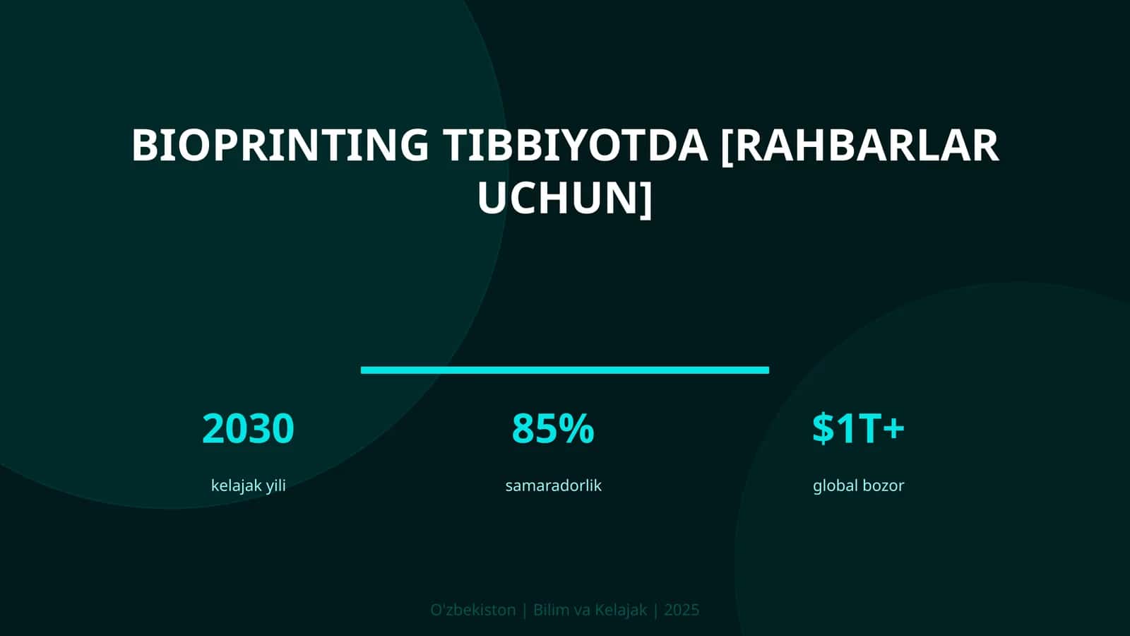 Bioprinting Tibbiyotda [Rahbarlar Uchun]