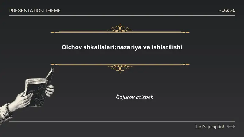 O'lchov shkallalari:nazariya va ishlatilishi