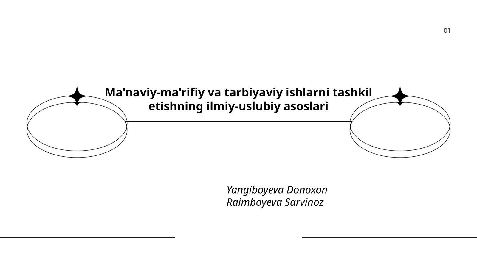 Ma'naviy-ma'rifiy va tarbiyaviy ishlarni tashkil etishning ilmiy-uslubiy asoslari