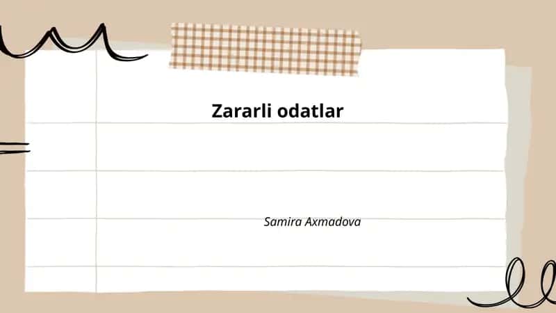 Zararli odatlar