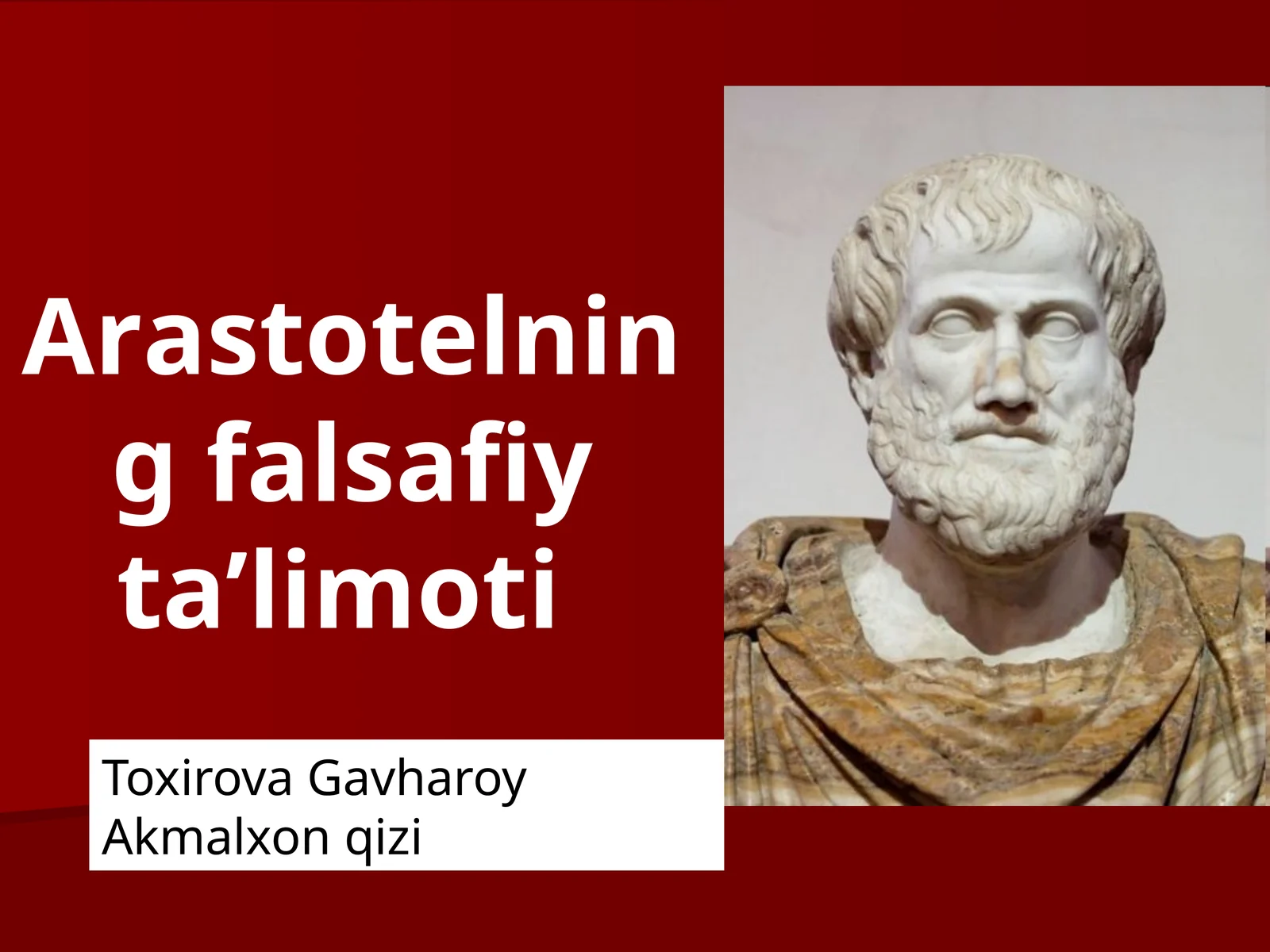 Arastotelning falsafiy ta’limoti