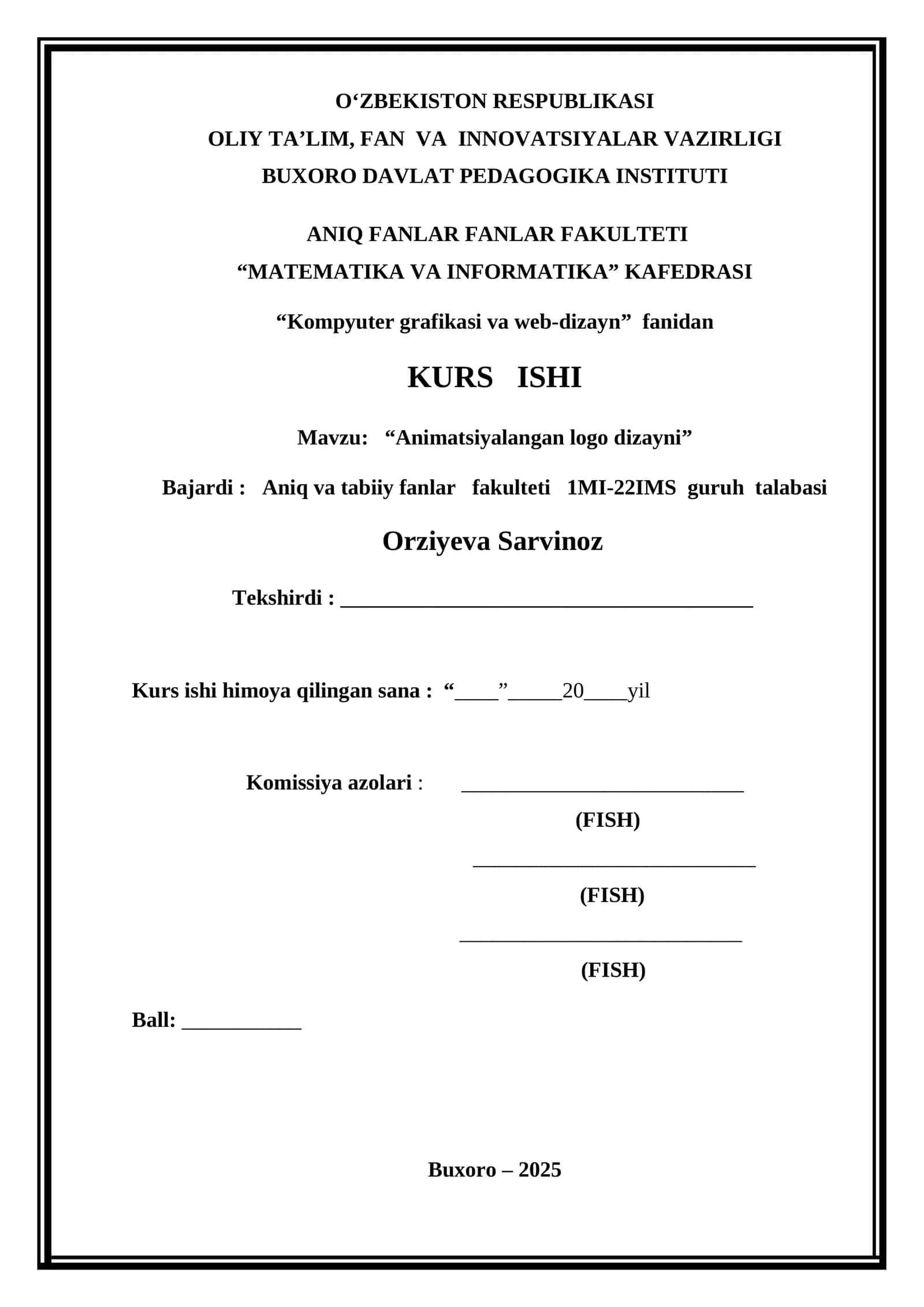 Animatsiyalangan logo dizayni