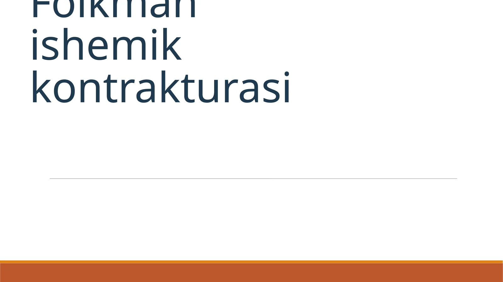 Folkmann kontrakturasi