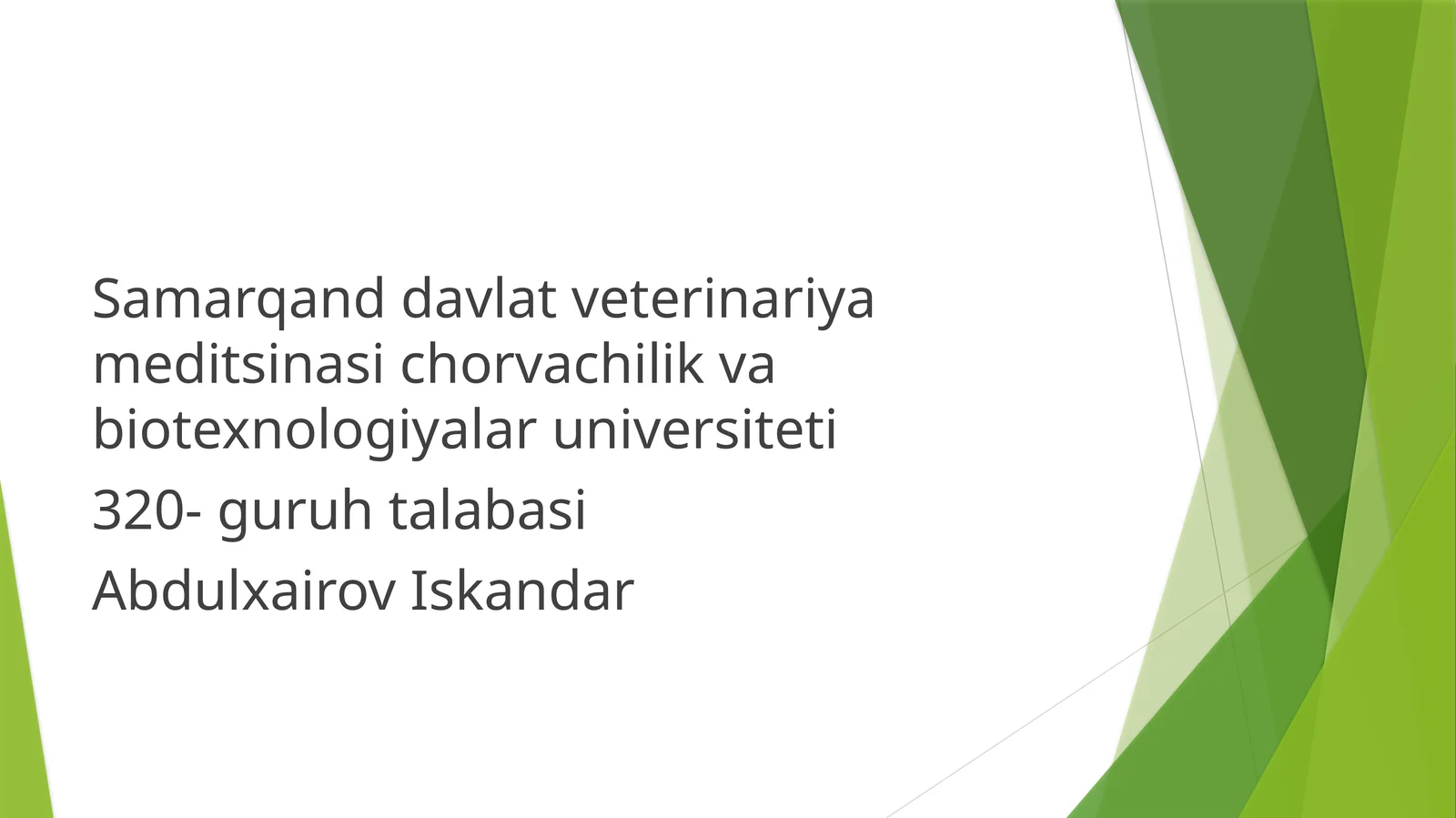 Samarqand davlat veterinariya meditsinasi chorvachilik vabiotexnologiyalaruniversiteti
