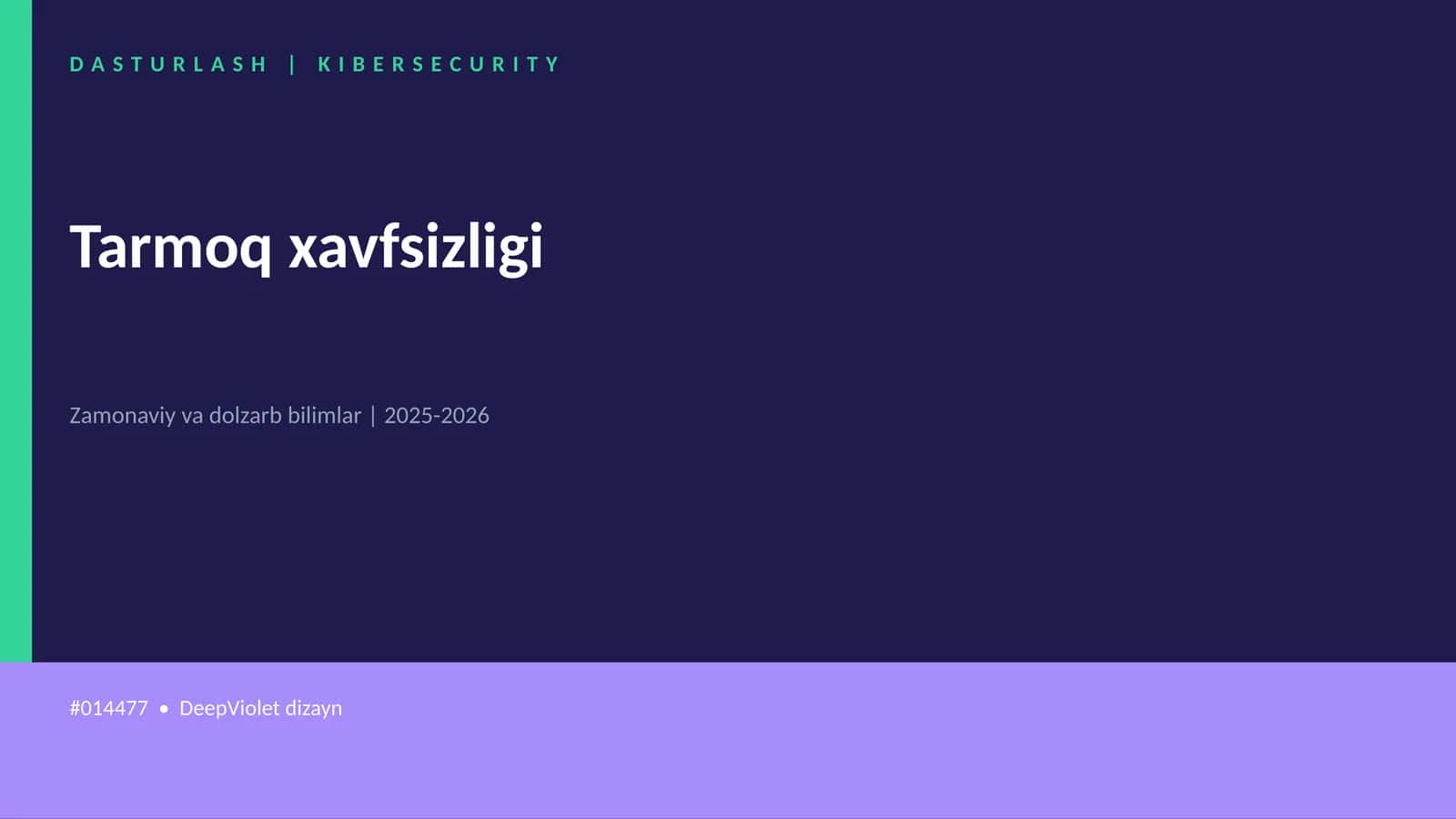 Tarmoq xavfsizligi