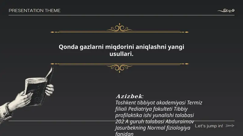 Qonda gazlarni miqdorini aniqlashni yangi usullari