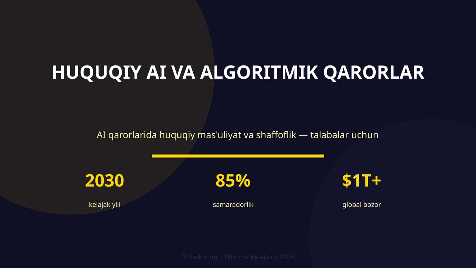 Huquqiy AI va algoritmik qarorlar