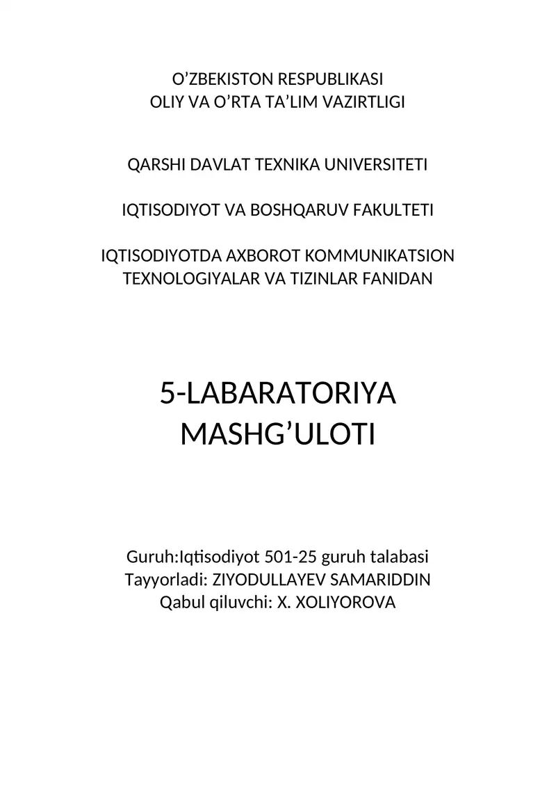 Algoritmlash asoslari