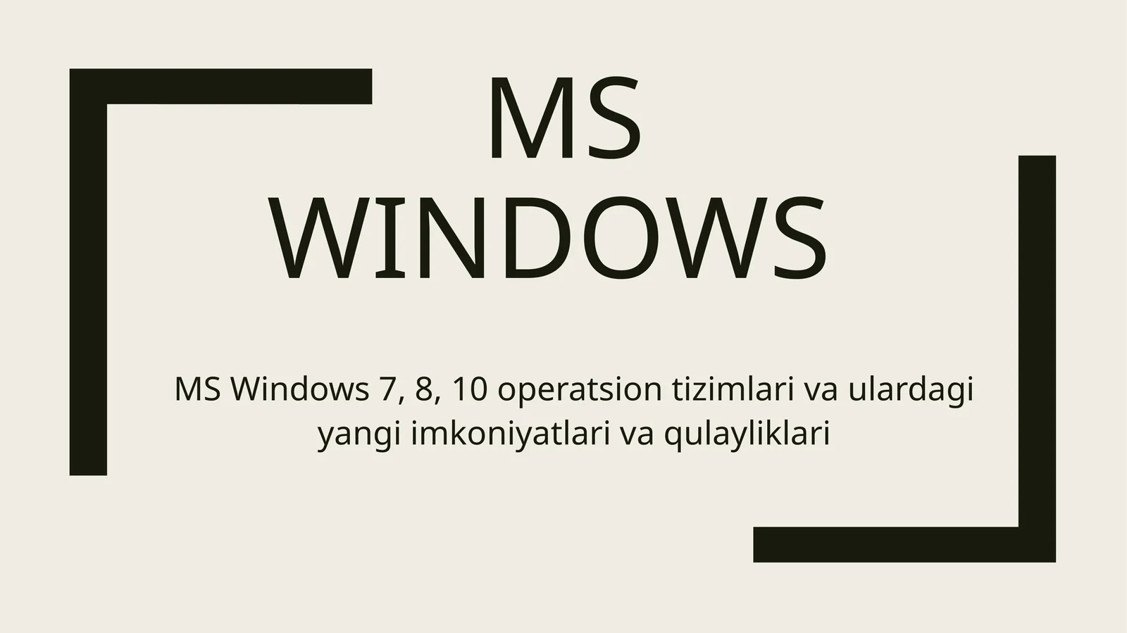 Ms Windows
