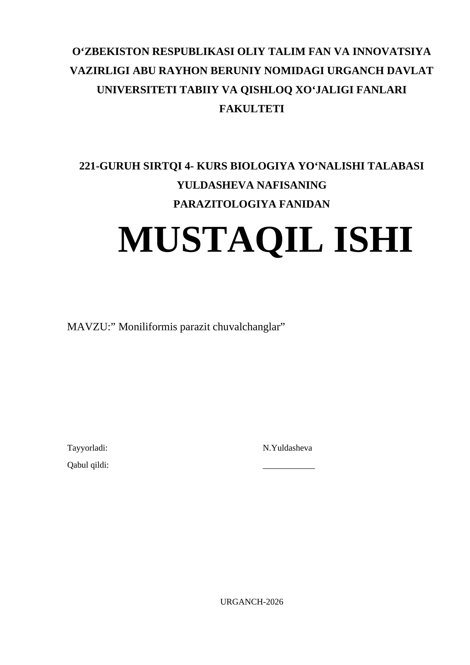 Moniliformis parazit chuvalchanglar