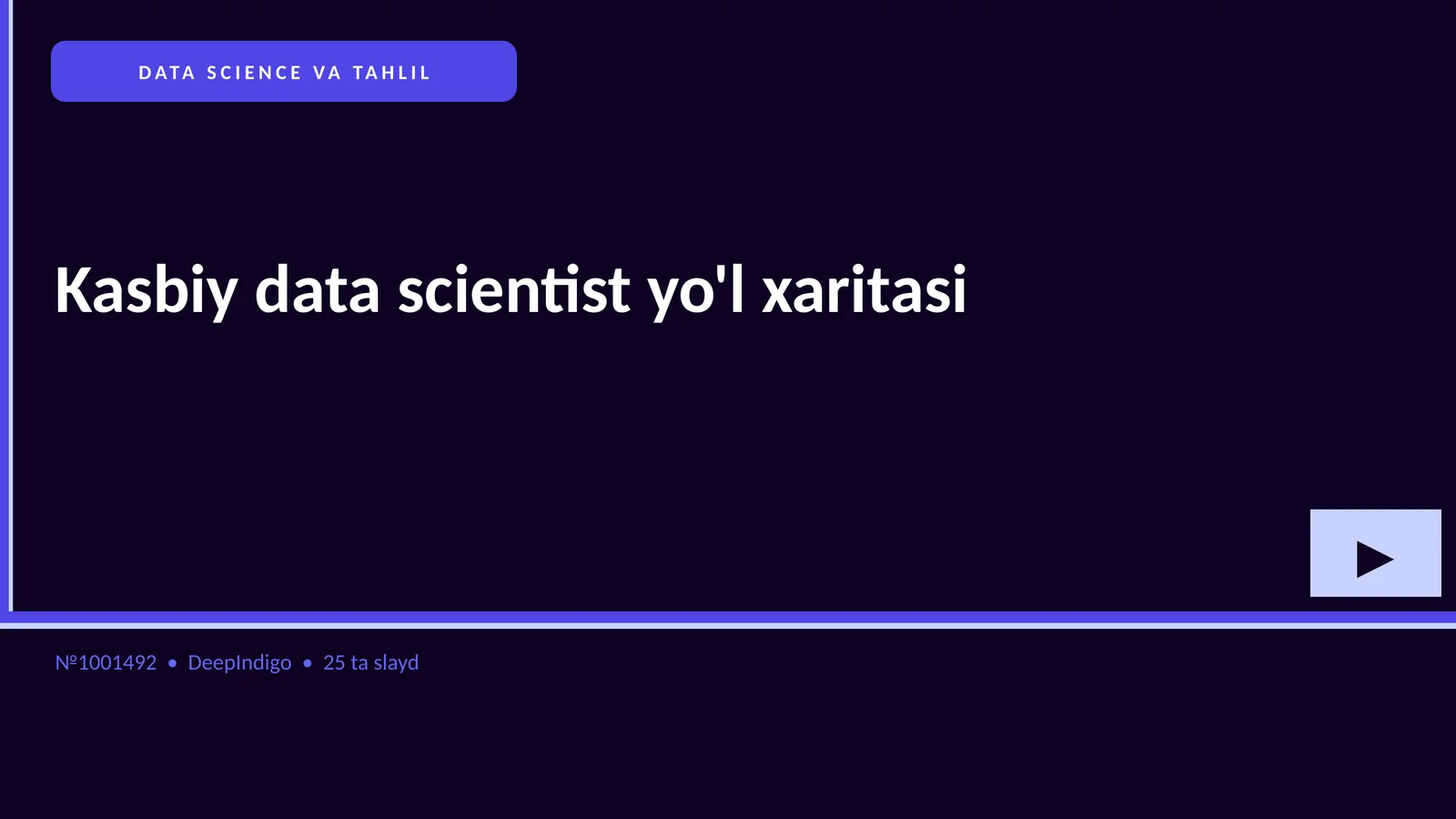 Kasbiy data scientist yo'l xaritasi
