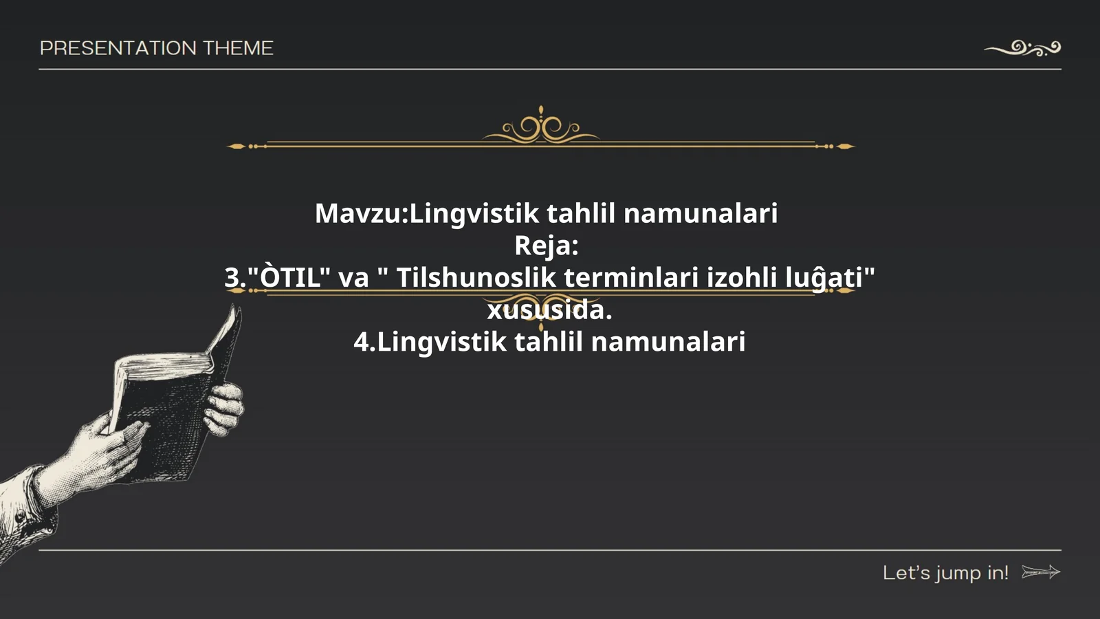 Lingvistik tahlil namunalari