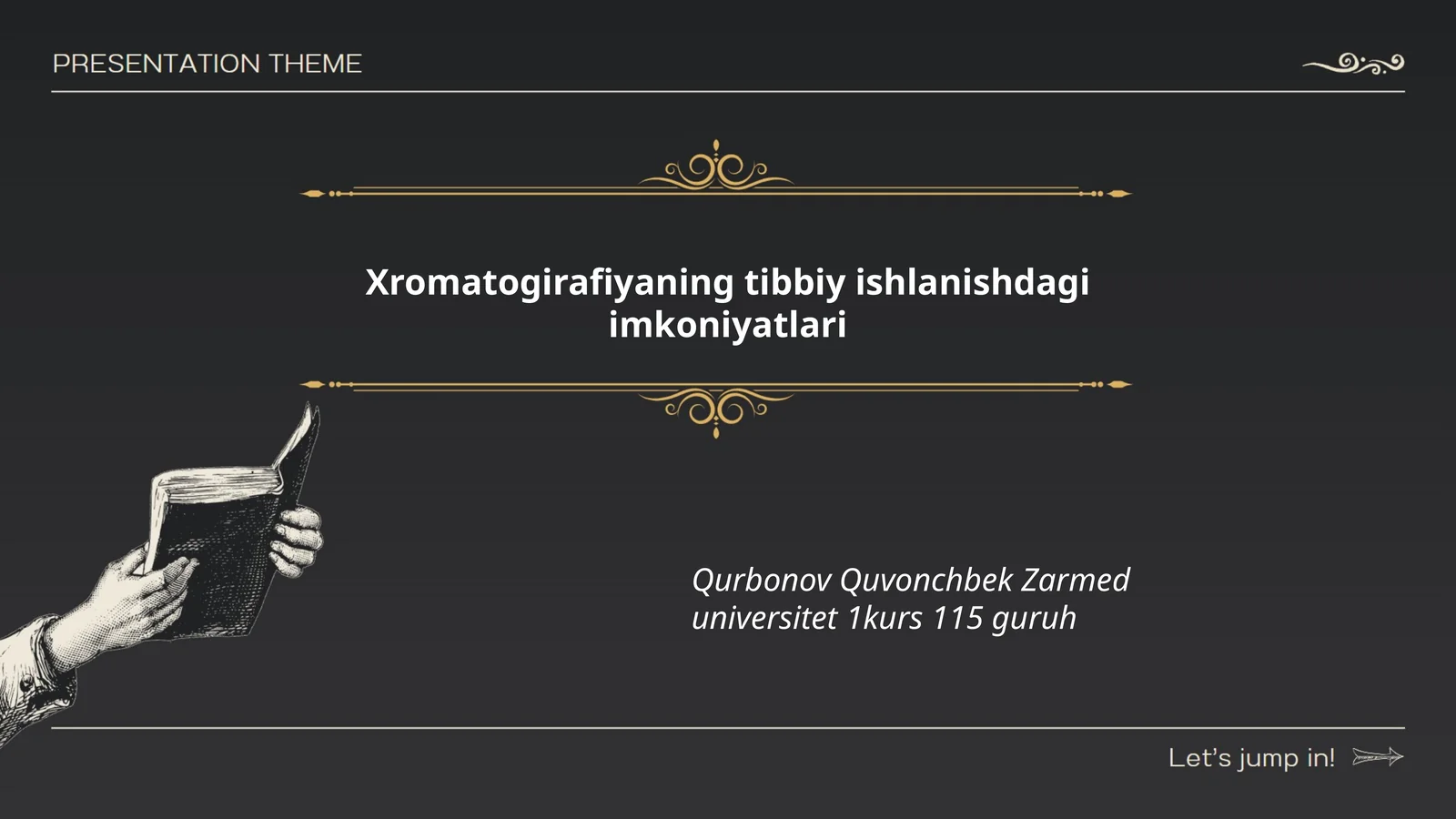 Xromatogirafiyaning tibbiy ishlanishdagi imkoniyatlari