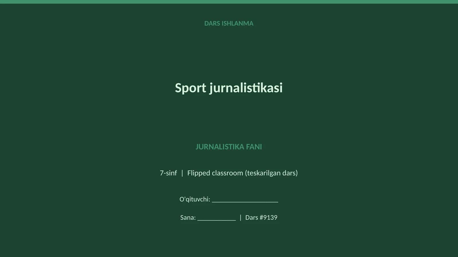 Sport jurnalistikasi