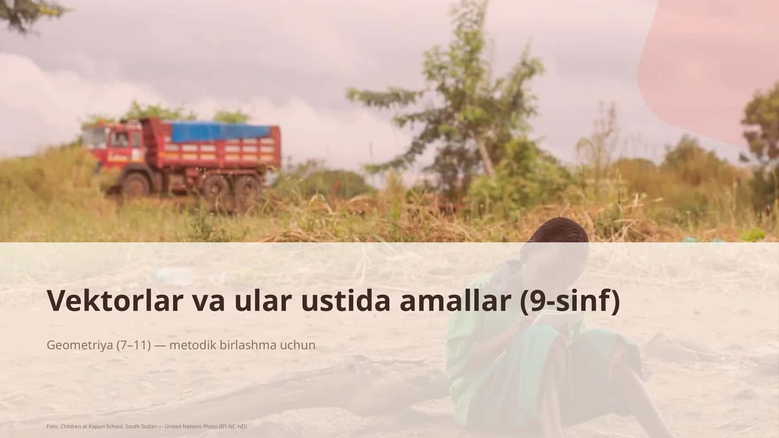 Vektorlar va ular ustida amallar (9-sinf)