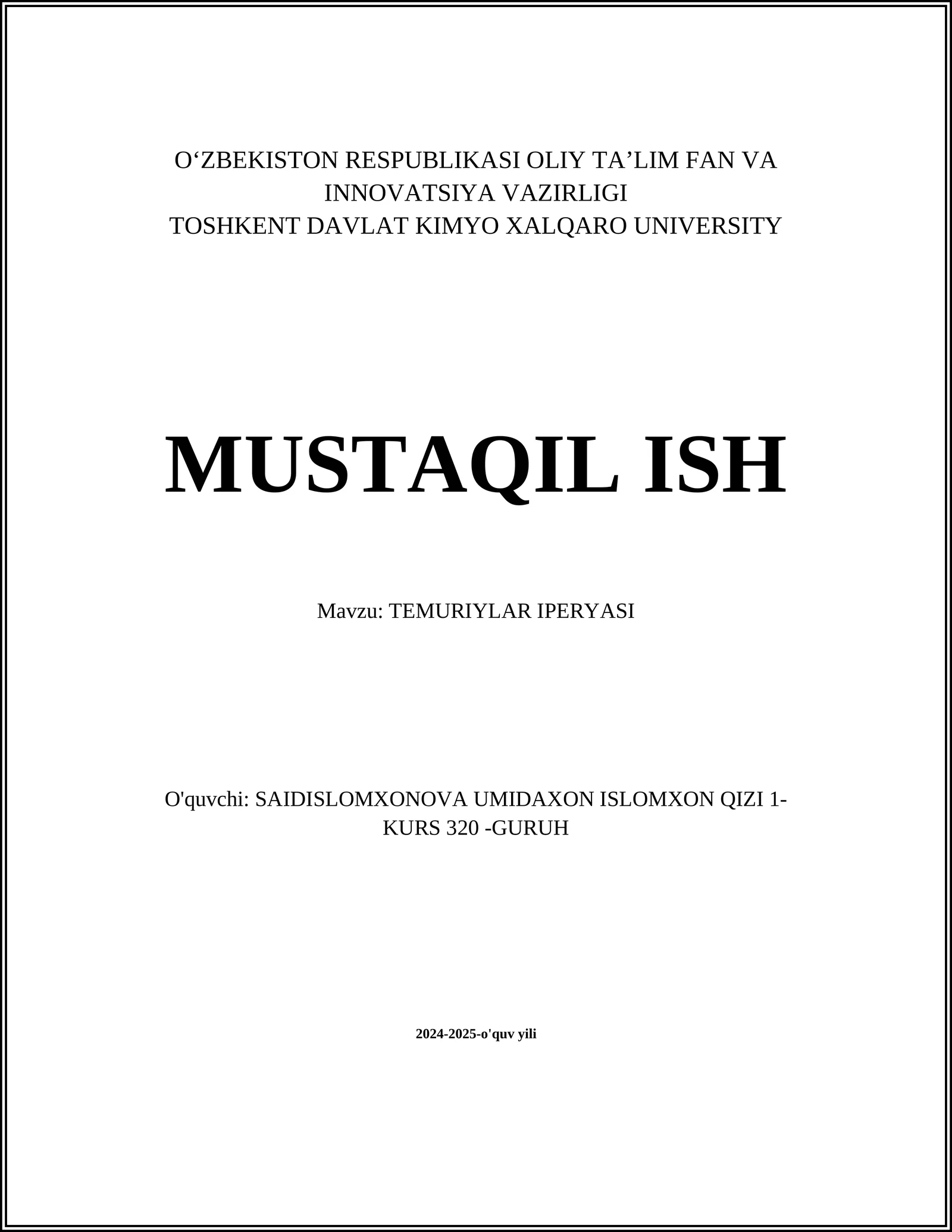 TEMURIYLAR IPERYASI