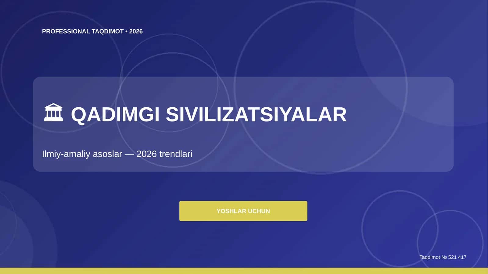 Qadimgi sivilizatsiyalar: ilmiy-amaliy asoslar (2026 trendlari)