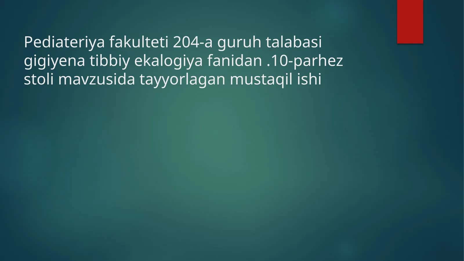 10-parhez stoli