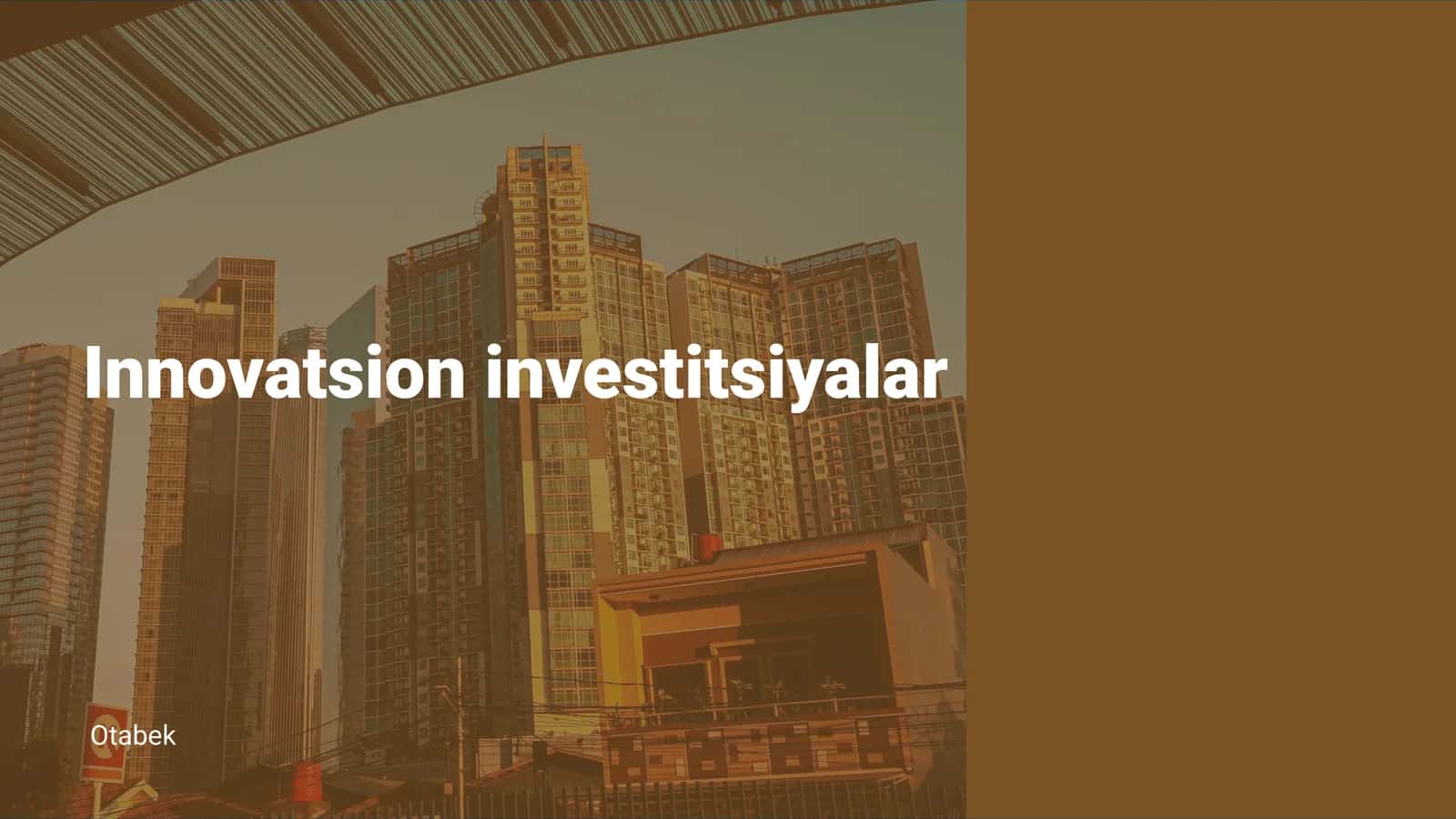Innovatsion investitsiyalar