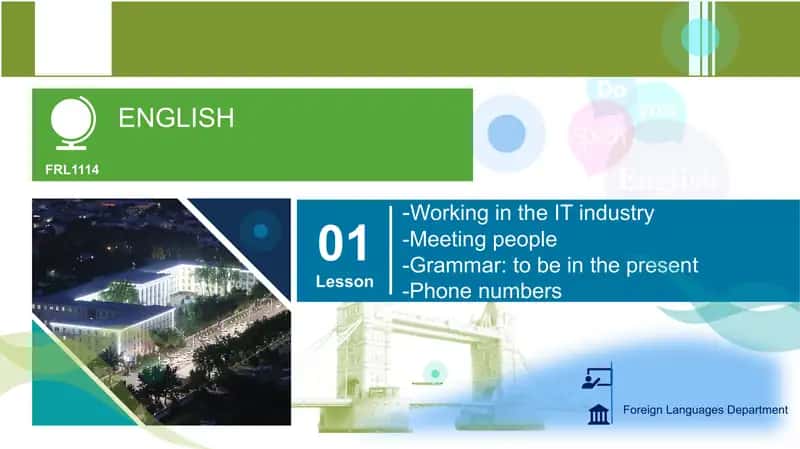 ingliz tili Working in the IT industry