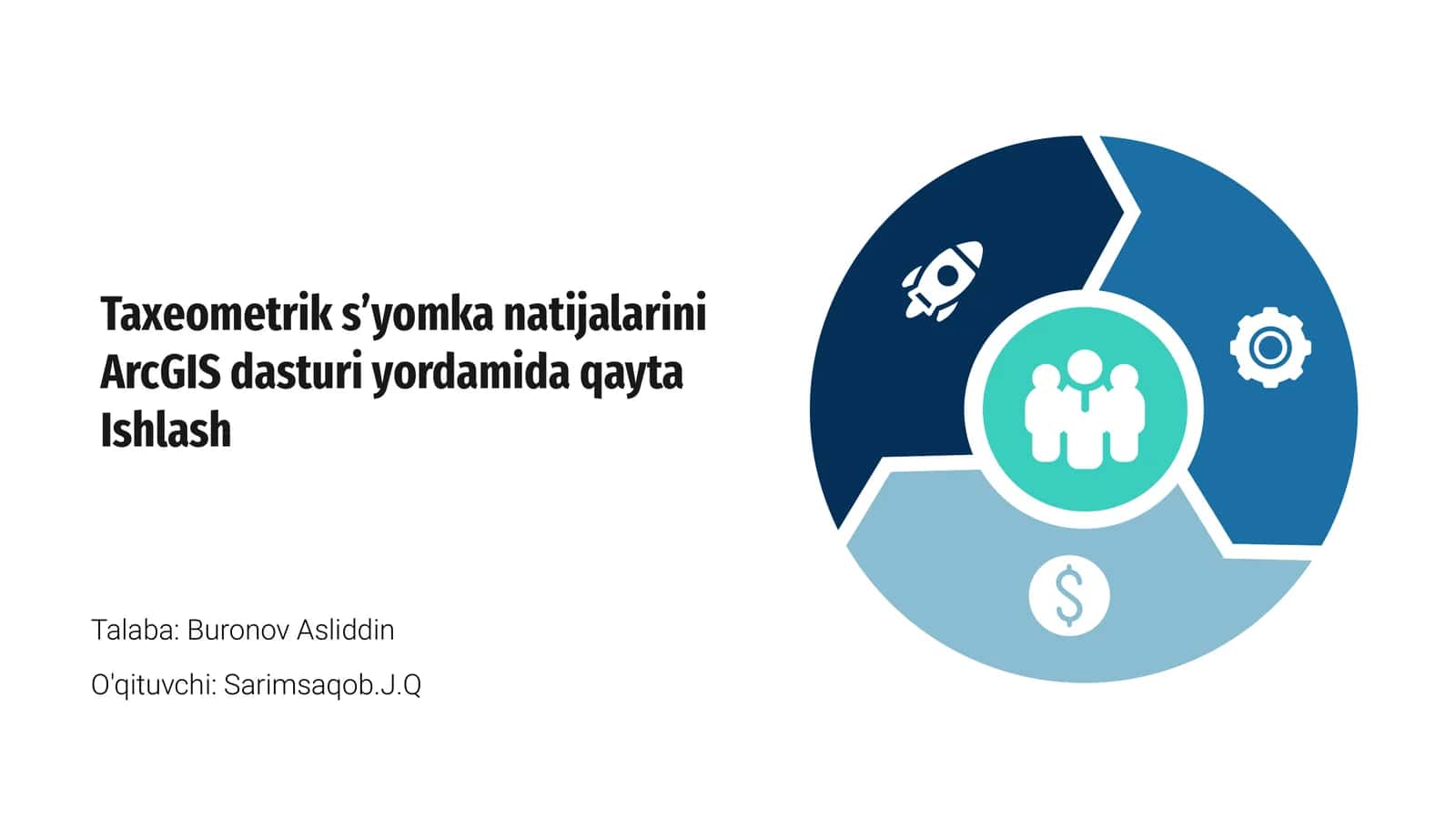 Taxeometrik s’yomka natijalarini ArcGIS dasturi yordamida qayta Ishlash
