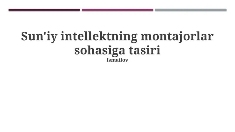 Sun'iy intellektning yig'uvchilar sohasiga ta'siri