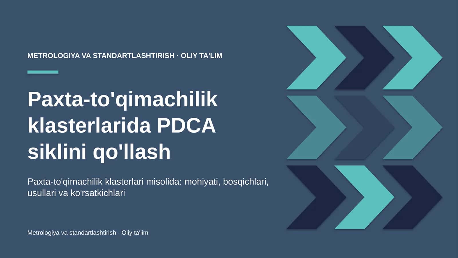 paxta to'qimachilik klasterlarida pdca siklini qo'llash 1471