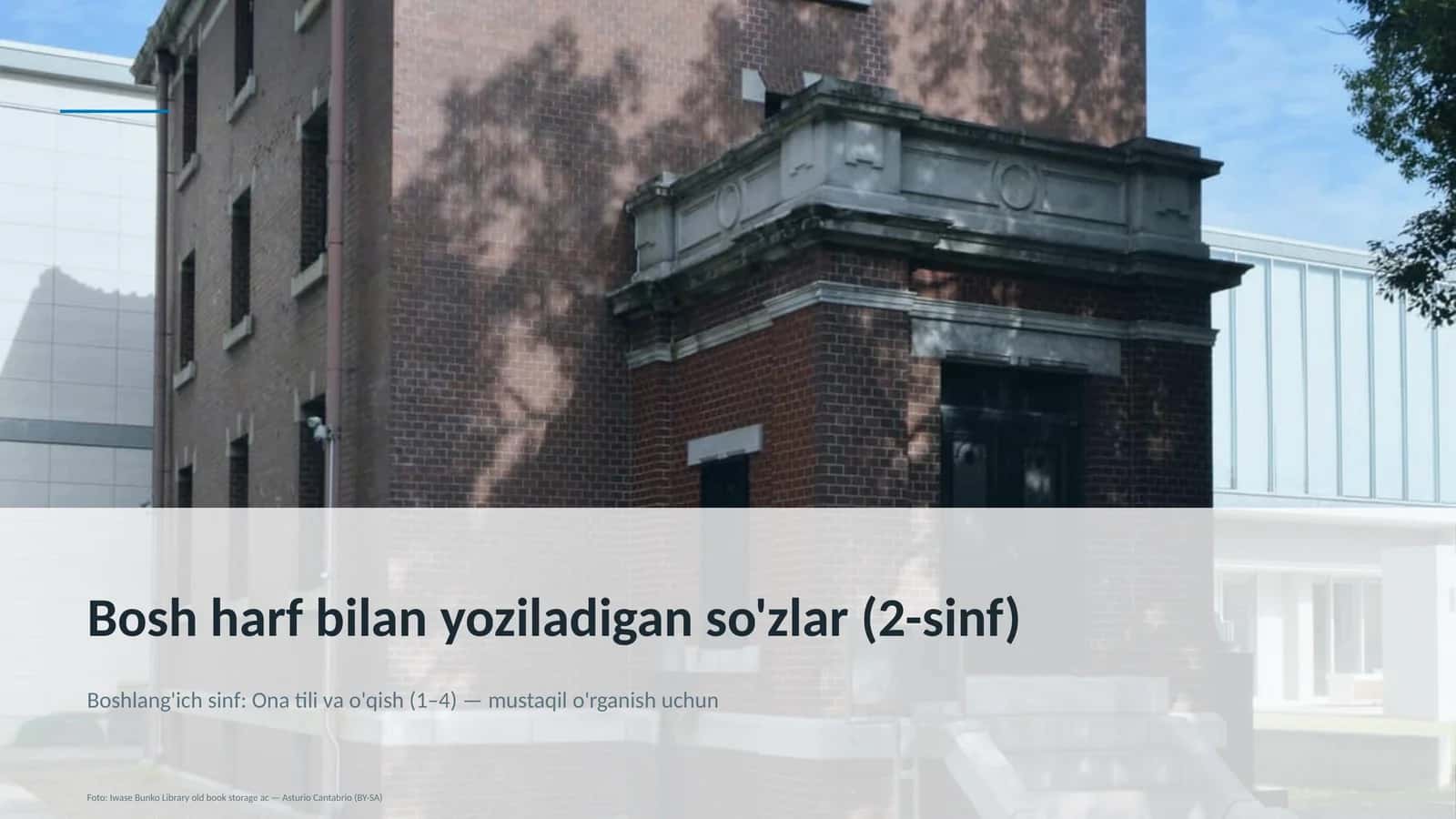 Bosh harf bilan yoziladigan so'zlar (2-sinf)