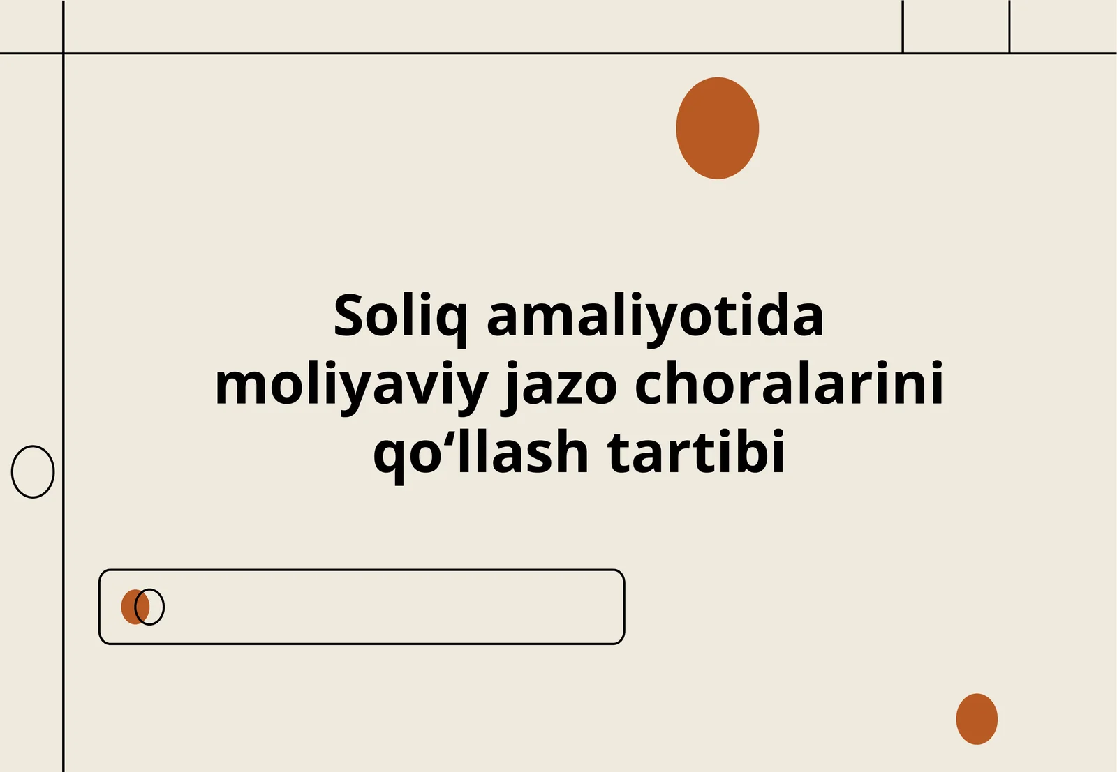 Soliq amaliyotida moliyaviy jazo choralarini qoʻllash tartibi