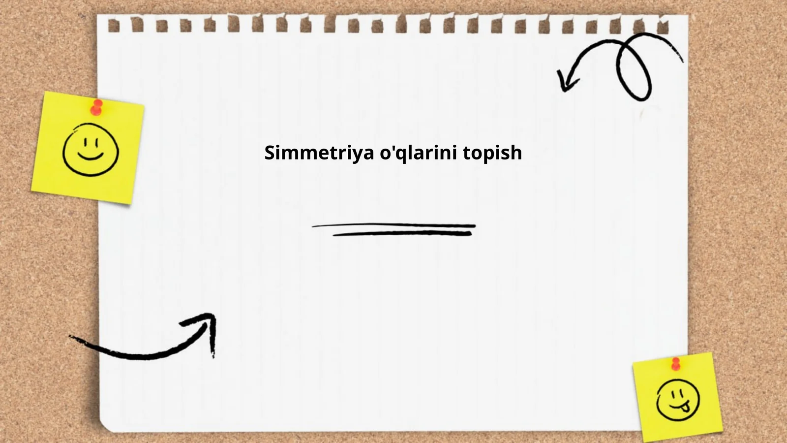 Simmetriya o'qlarini topish