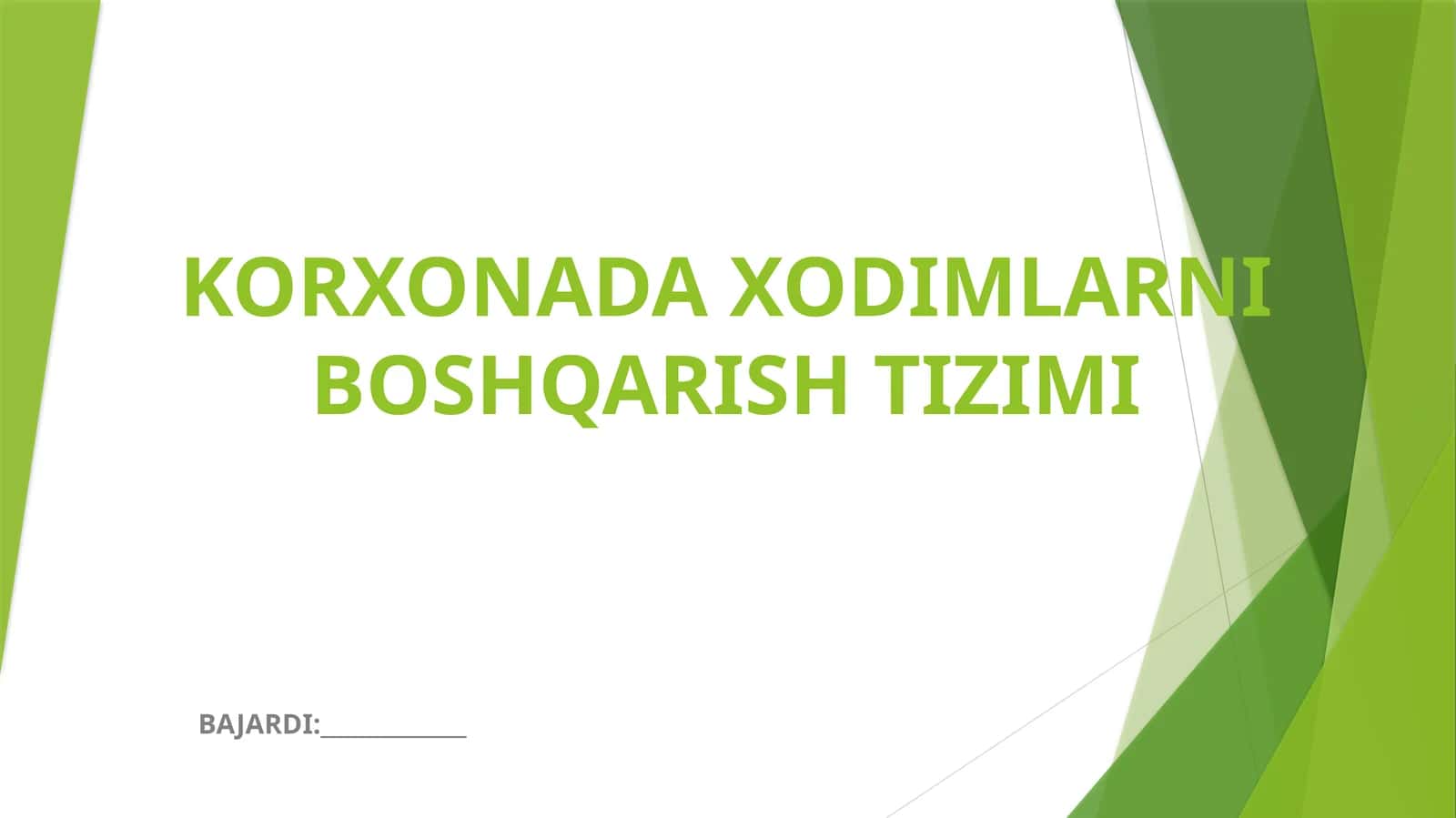 Xodimlarni Boshqarish Tizimi
